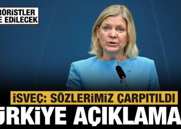 İsveç Başbakanlığı Türkiye’de bugün çıkan haberin çarpıtıldığını açıkladı