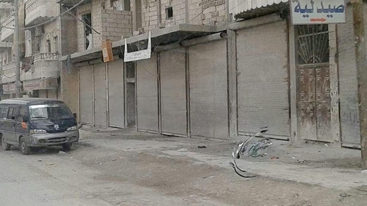 Münbiç esnafı YPG/PKK’ya karşı kepenk indirdi