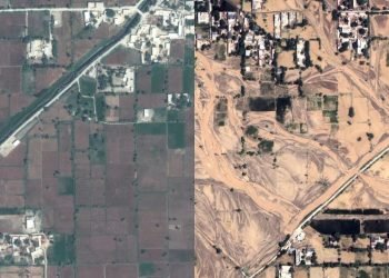 Pakistan’da sel felaketinin boyutu uydudan görüntülendi