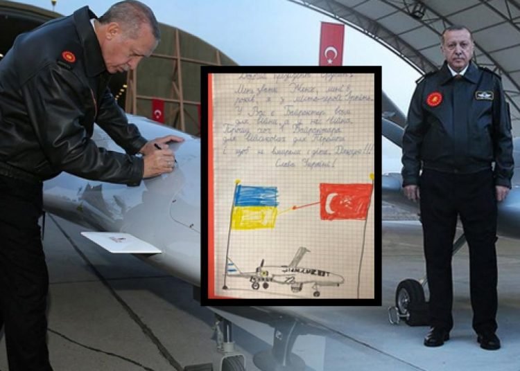 8 yaşındaki Ukraynalı kızdan Erdoğan’a Bayraktar TB2 mektubu