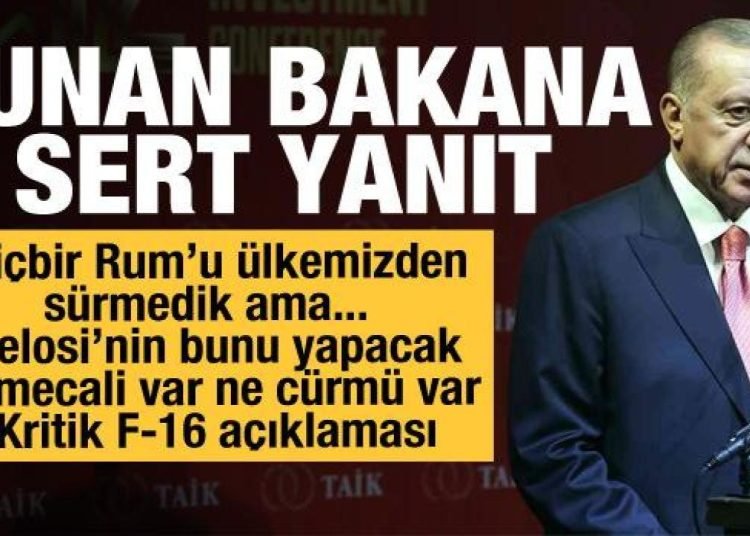 Erdoğan’dan Yunan bakanın hadsiz sözlerine yanıt: Benim muhatabım değil