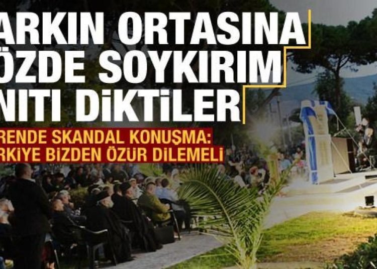 İstanköy’e sözde “Pontus Soykırımı Anıtı” diktiler: Türkiye bizden özür dilemeli