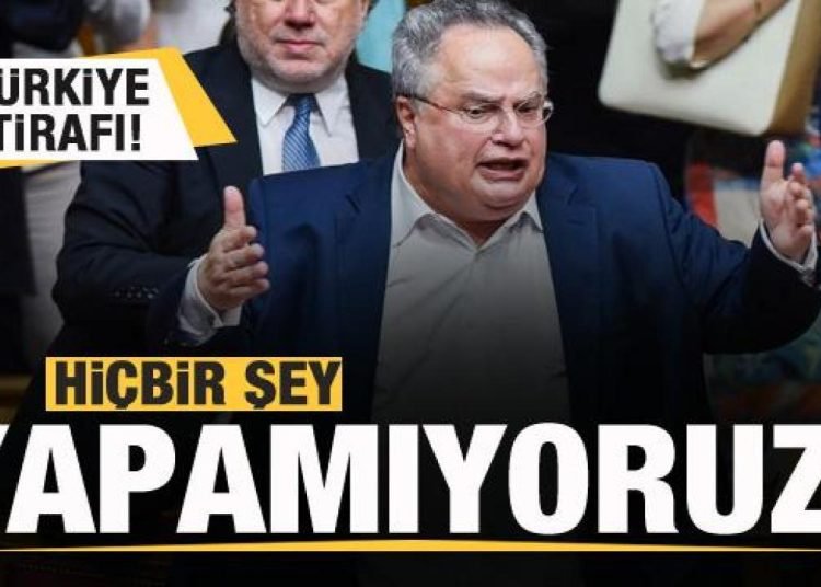 Nikos Kotzias’tan flaş itiraf: Türkiye’ye karşı hiçbir şey yapamıyoruz