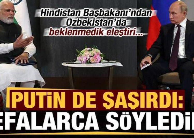 Özbekistan’da Putin’e Hindistan Başbakanı’ndan beklenmedik eleştiri: Defalarca konuştuk…