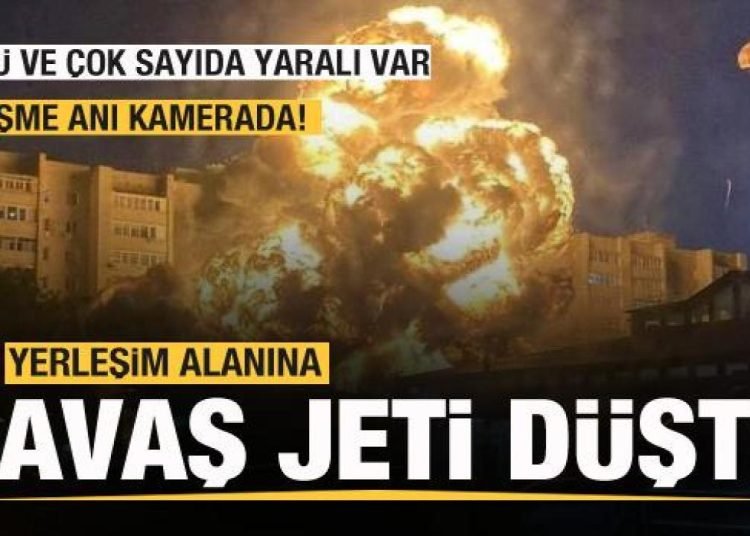 Rusya’da yerleşim alanına uçak düştü! Ölü ve yaralılar var! Düşme anı kamerada