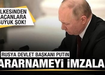 Ülkesinden kaçanlara büyük şok! Putin kararnameyi imzaladı!