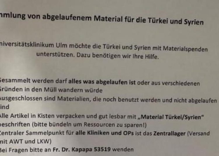 Almanya’da skandal yardım çağrısı: Tarihi geçmiş ürünleri gönderelim
