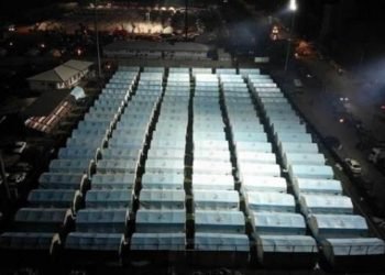 Beşiktaş bölgede çadır kent kurdu