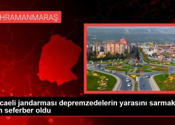 Kocaeli jandarması depremzedelerin yarasını sarmak için seferber oldu