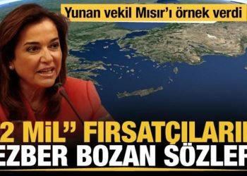 Komşuda ”12 mil” fırsatçılarına Yunan vekilden ezber bozan sözler