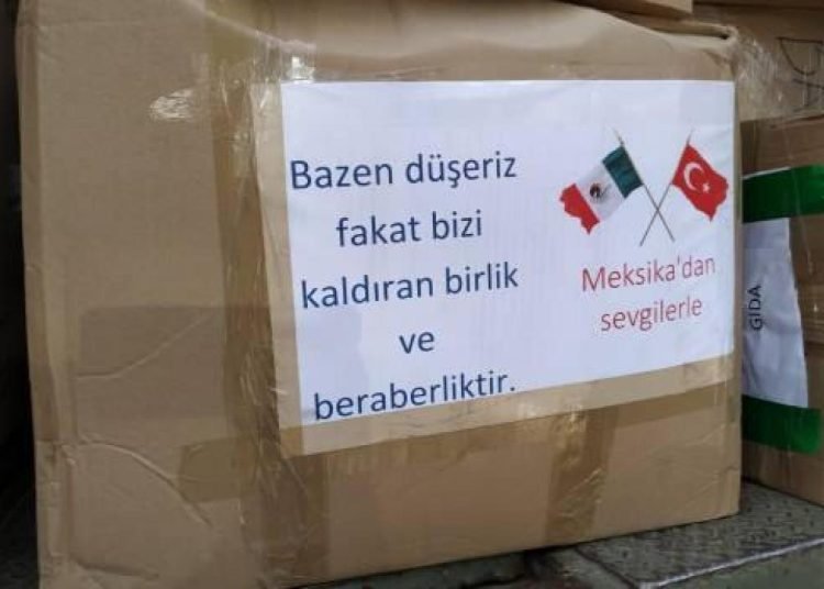 Meksika’dan Türkiye’deki depremzedeler için 140 ton yardım malzemesi