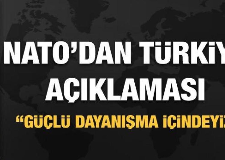 NATO: Müttefikimiz Türkiye ile güçlü dayanışma içindeyiz