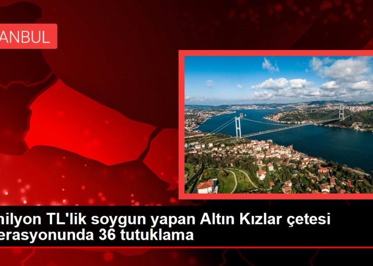 8 milyon TL’lik soygun yapan Altın Kızlar çetesi operasyonunda 36 tutuklama
