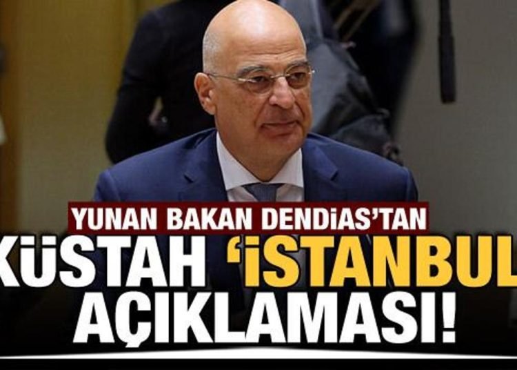 Yunan Bakan Dendias’tan küstah açıklama: Konstantinopolis’e seyahat edeceğim