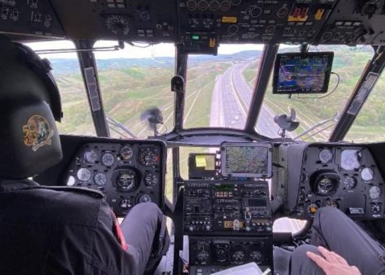 Kocaeli’de jandarmadan helikopterli trafik denetimi