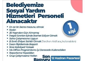 İnegöl Belediyesi Sosyal Yardım Hizmetleri Personeli Alacak