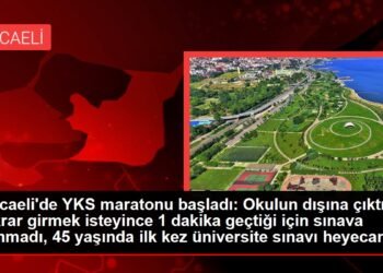 Kocaeli’de YKS maratonu başladı: Okulun dışına çıktı, tekrar girmek isteyince 1 dakika geçtiği için sınava alınmadı, 45 yaşında ilk kez üniversite sınavı heyecanını yaşadı