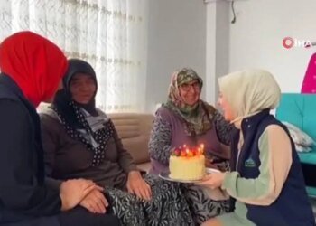 79 yaşına giren Pambuk ninenin ilk kez doğum günü kutlandı