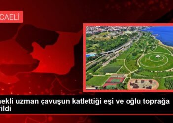 Emekli uzman çavuşun katlettiği eşi ve oğlu toprağa verildi