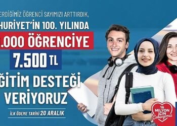 Cumhuriyet’in 100. Yılında 100 bin öğrenciye eğitim desteği