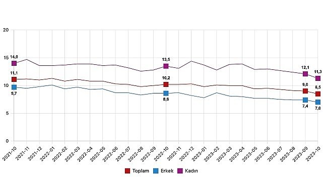 İşgücü İstatistikleri, Ekim 2023