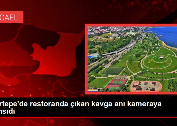 Kartepe’de restoranda çıkan kavga anı kameraya yansıdı