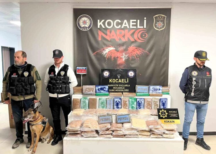 Kocaeli’de 109 Kilogram Kokain Ele Geçirildi