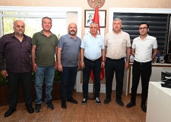 DİSK Antalya Şube Başkanı Vedat Küçük’ten Başkan Topaloğlu’na ziyaret