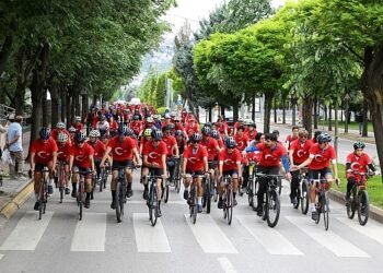 Kocaeli’de pedallar ‘Barış’ için çevrildi