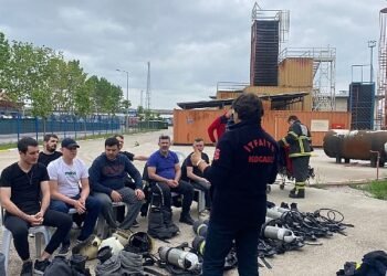 Tekirdağ’dan gelip itfaiyeden eğitim aldılar