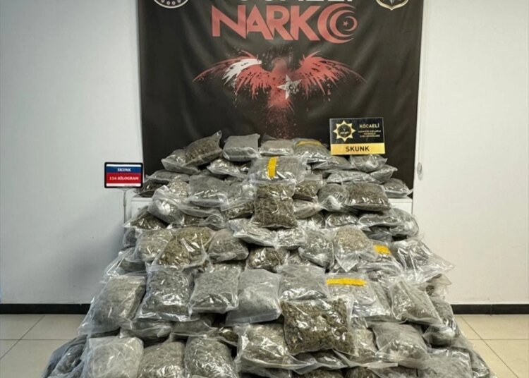 Kocaeli’de tırda 116 kilogram sentetik uyuşturucu ele geçirildi