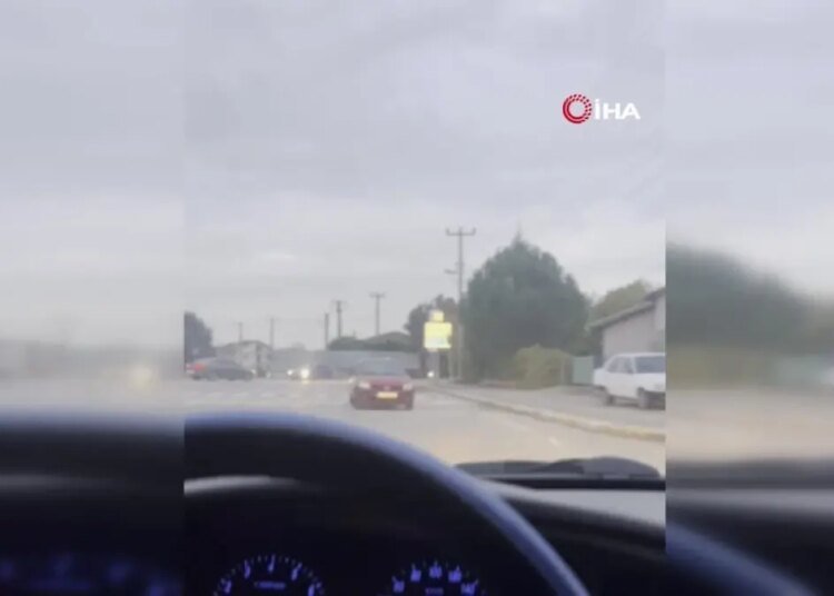 Kocaeli’de Otomobil Dakikalarca Geri Gitti