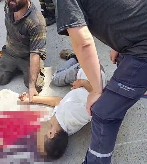 Tamirde feci olum Sofor takoz kaymasiyla sikisti kocaeli