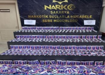 Sakarya’da kaçan cipte 33 bin 400 sentetik hap ele geçirildi
