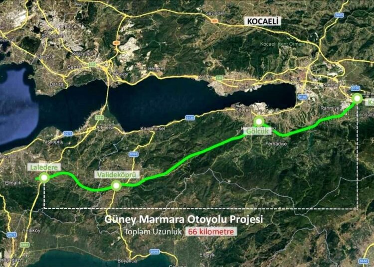 78 kilometrelik kocaeli yalova otoyolu nda pl 20057007 amp