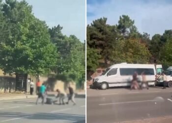 gebze de 4 kisilik grup bir kisiyi cadde ortasinda demir sopayla darp 1 1